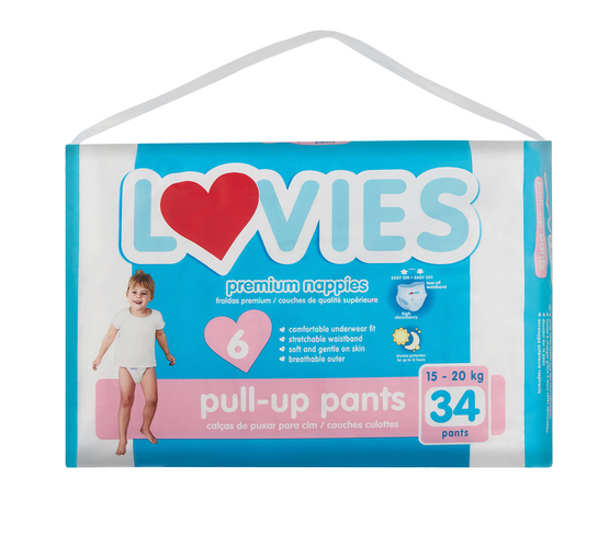 Lovies Pull-Up Pants (34 Pack) – Size 6
