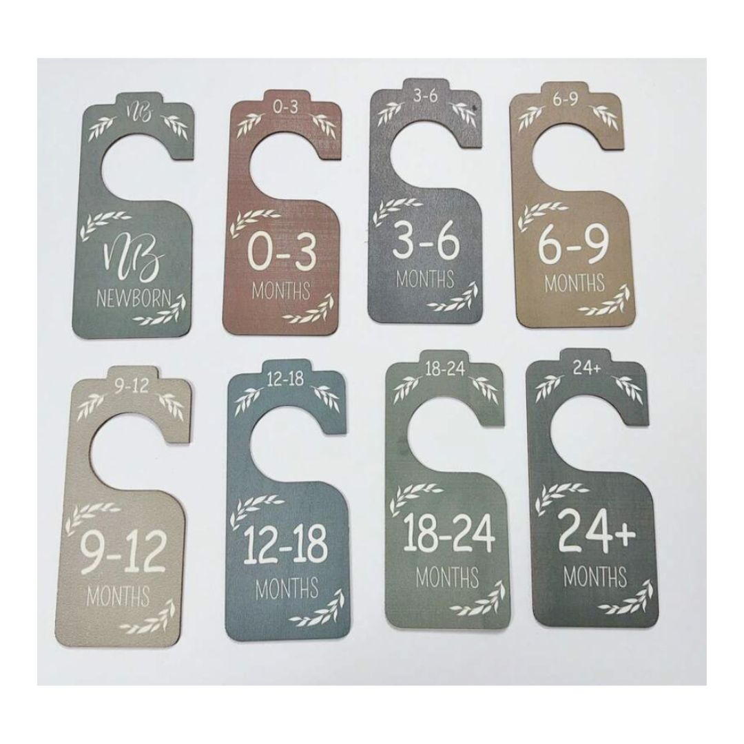 8-Piece Wooden Baby Closet Dividers