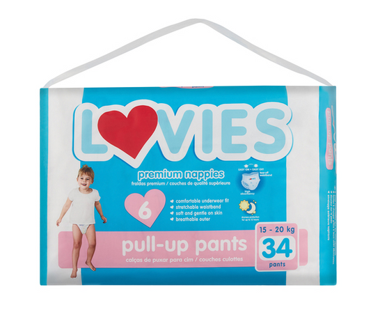 Lovies Pull-Up Pants (34 Pack) – Size 6