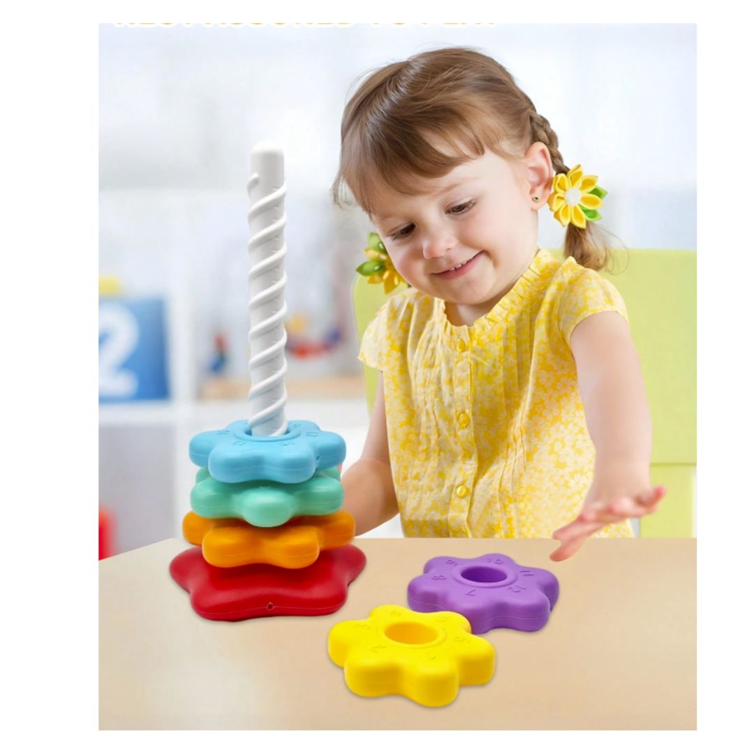 Rainbow Tower Spinning Stacking Toy